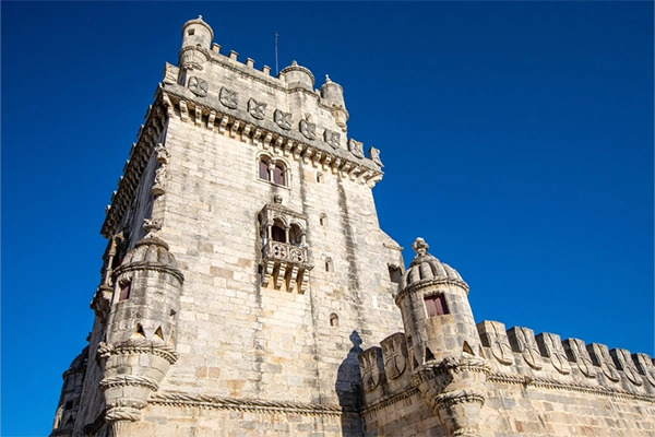 The historic Belem Tower - a 16th Century fortification, located in the beautiful city of Lisbon, Portugal.

